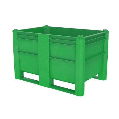 Solid Box Pallet - 500ltr, Green