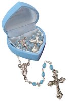 Glass Baby Rosary/Blue   (6112/BL)