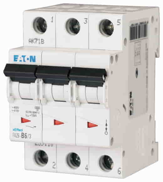 Eaton Moeller FAZ6C25/3 MCB, 25A, 3Pole, CType, 6kA 239150 CSE