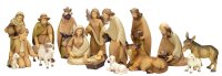 Nativity Set/Resin/15 Figs.6 inch Wood Finish   (89295)