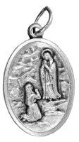 Medal - Oxidised Lourdes   (1560/LDS)