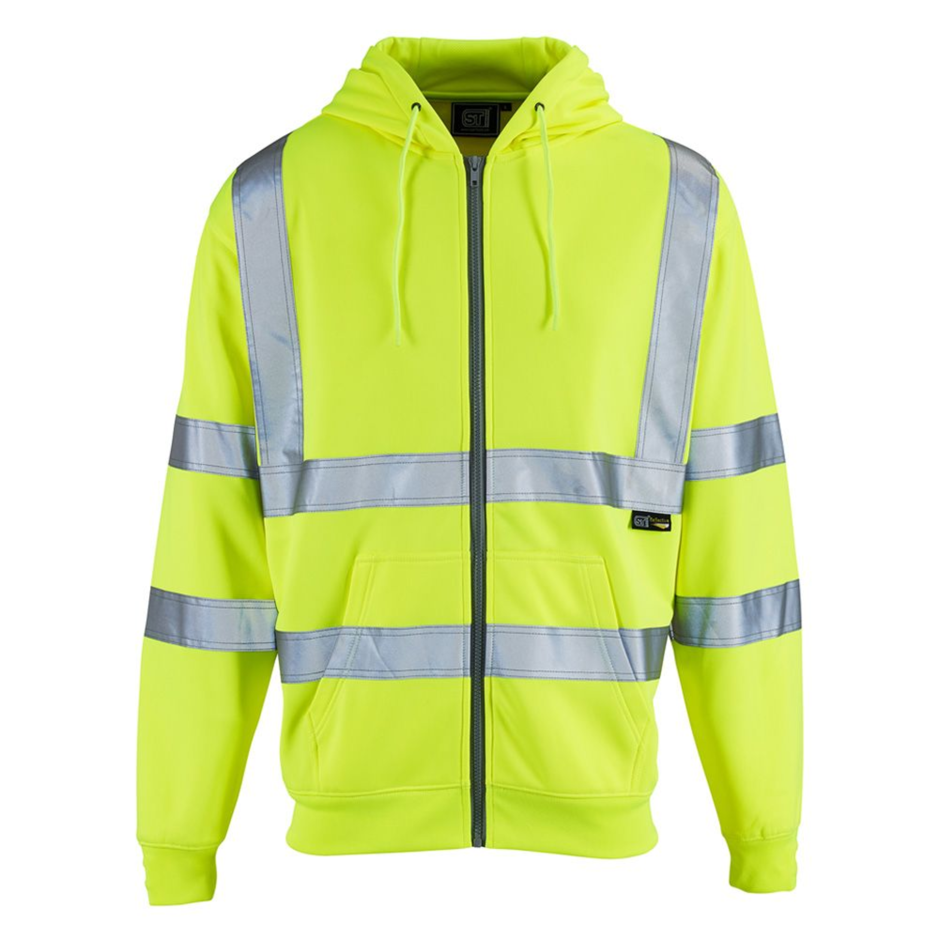 Supertouch Hi-Vis Zip Hoodie, Yellow