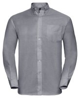 Russell Long Sleeve Oxford Shirt - Silver
