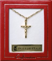 Conf.Necklet/18 ct.Gold Plated/Crucifix   (F6861)