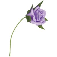 Foam Small Rose Lilac 4cm - Pack of 12