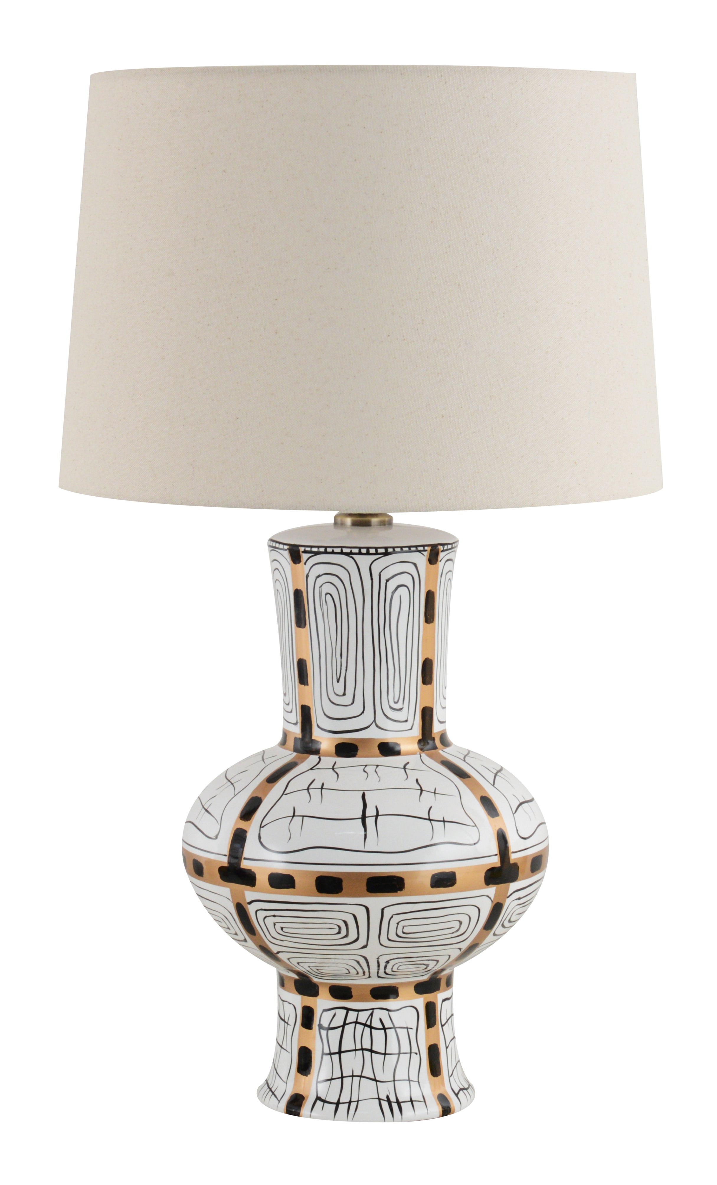 Tivat Ceramic Table Lamp 29"H with Round Slightly Tapered Shade