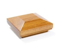 White Oak Pyramid Newel Post Cap 135 x 135mm
