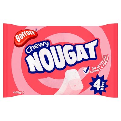 Barrat Nougat Bar 4pkx 35g