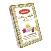 Rose and lemon flavour Turkish delight in gift box - 12x200g