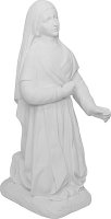 Composite Marble Statue Bernadette 27 inch White   (422/67)