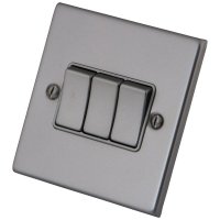 Gunmetal Grey 3 Gang 2 Way Switch 6011-004