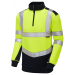 Leo Tapeley EcoViz Dual Colour 1/4 Zip Sweatshirt