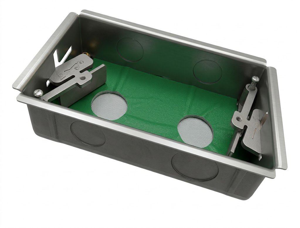 Cesco 35 mm 2-Gang Metal Fire Rated Dry Lining Box