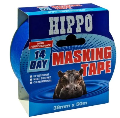 Hippo 14 Day Masking Tape Twin Pack 38mm x 50m H18465