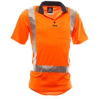 801089 Hi Vis-Polo Shirt, SS,Tape, TTMC, Orange