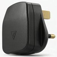 bakelite black 3 pin plug top