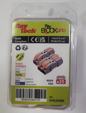 RAYTECH RAYTECH RAYBLOCK UNO IN/OUT  BLISTER 20 pcs | RAYBLOCKUNO