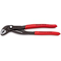 Knipex Cobra High-Tech Water Pump Pliers Plastic Coated Grey Atramentized 250mm 87 01 250