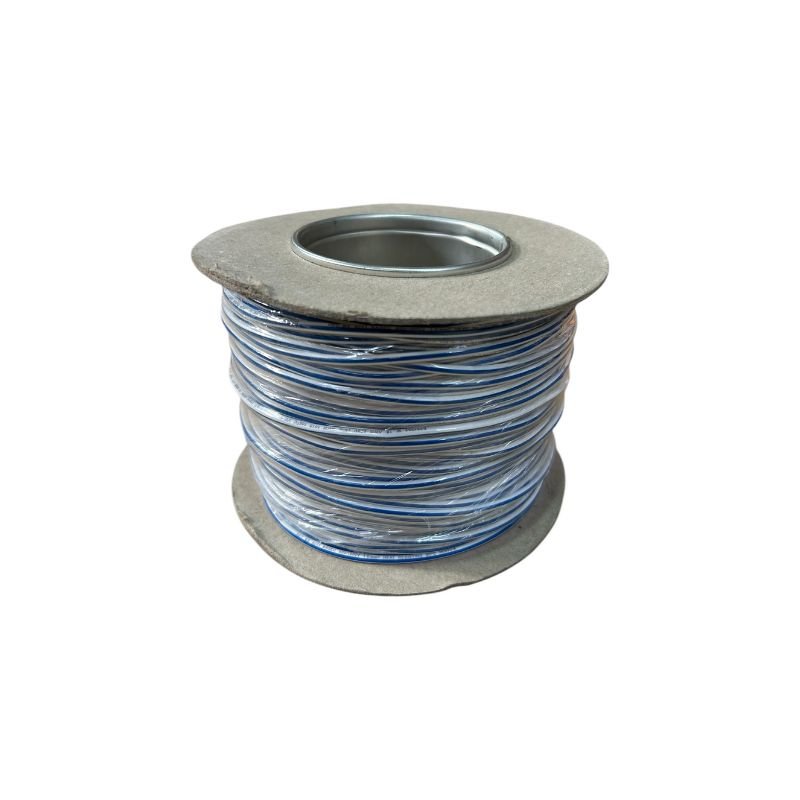 Striped TRI-Rated 1mm2 White with Blue Parallel Stripe