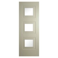 B106 Bergerac 3 Panel Clear Premium Primed Silk Grey