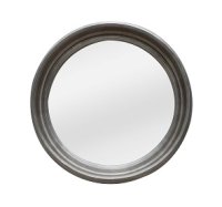 Alma Wooden Round Bevelled Mirror Country Silver 90cm