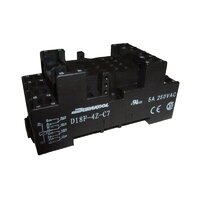 Durakool 4 Pole Relay Base 14 Pin Black D18F-4Z-C7