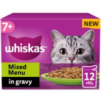Whiskas Cat Pouch 7+ Mixed Menu Gravy 85g 12pk x 4