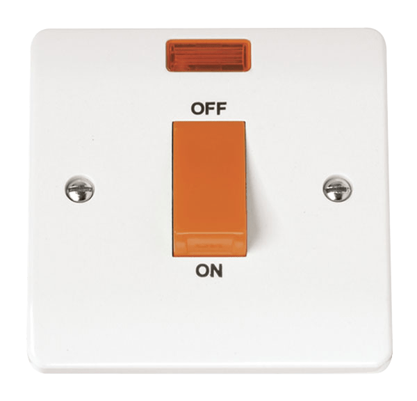 Click Mode 1G 45A DP Switch + Neon White Red Rocker CMA201