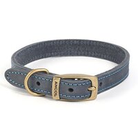 Ancol Timberwolf Leather Collar Blue 26" x 1