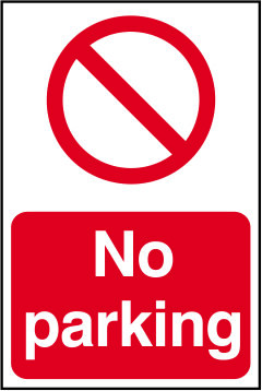 Safety Sign No Parking PVC 200x300mm