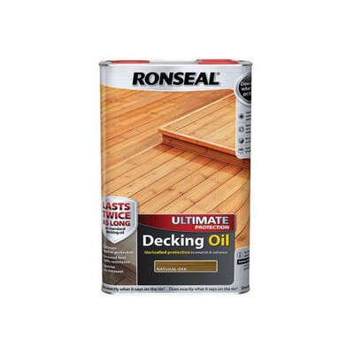 Ronseal Ultimate Decking Oil 5ltr Natural Oak
