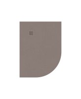 SLATE TAUPE 1200X900MM LH OFFSET QUADRANT SHOWER TRAY & WASTE