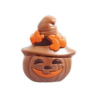 Hollow milk choc pumpkin with hat figure 8.5cm *Not in bags - 14 x 50g