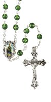 Loose Glass Rosary/6 mm Bead/Green   (L/6163/PATRICK)