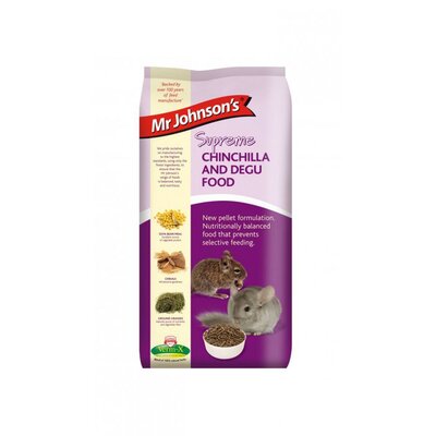 Mr Johnsons Supreme Chinchilla & Degu Pellets 900g