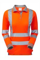 PULSAR&reg; PROTECT Women's HV Orange LS Polo Shirt