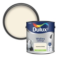Dulux Soft Sheen Jasmine White 2.5L Paint Tin & Colour Swatch