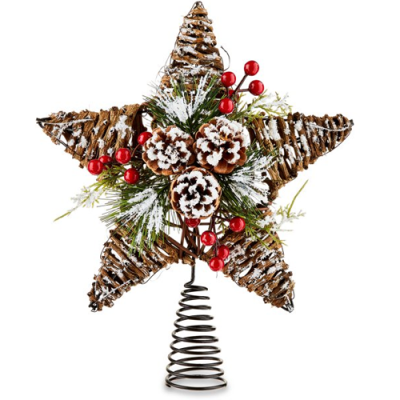 Christmas Star With Cone Detail 80x42cm
