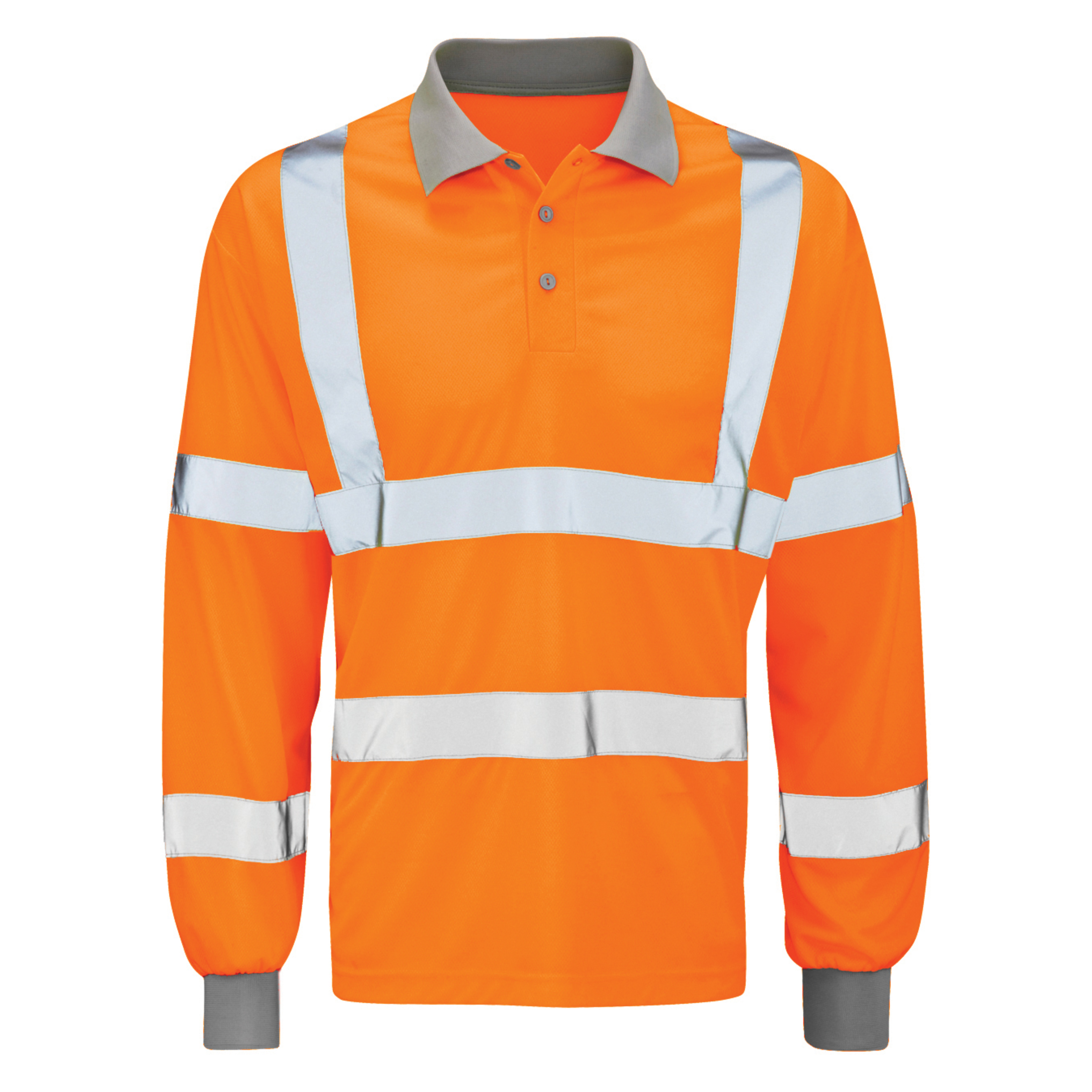 Andromeda Long Sleeve Hi Vis Polo, Orange