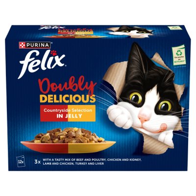 Felix Adult AGAIL Pouches Doubly Delicious Meat 4 x 12 x 85g