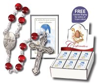 Acrylic Rosary/Round Shape/Confirmation   (F61223)