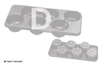 14/15x6 NORM TRAY+HOLES DESCH GREY PS_50 PACK (32 PER PALLET)