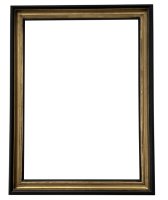 Vega 80x105cm Black Gold Bevelled Mirror