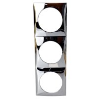 Berker 3 Gang Frame Pure Range (Chrome)