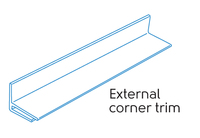 3.05m - 1 PART EXTERNAL CORNER WHITE