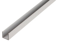 Alberts U Channel Aluminium 10x10mm 1 Metre 475666