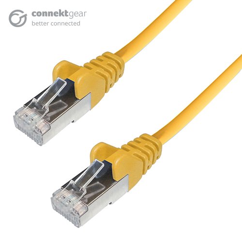 37-0005Y - Cat6a RJ45 0.5 m network cable yellow enhanced performance