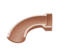 TRADITIONAL SALT GLAZE DRAIN 100mm CHANNEL BEND 90DG RIGHT HAND