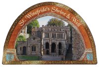 Wood Plaque/Icon/Gold Foil (33974/WINEFRIDE)