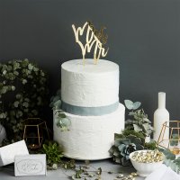 Gold 'Mr & Mr' Acrylic Cake Topper